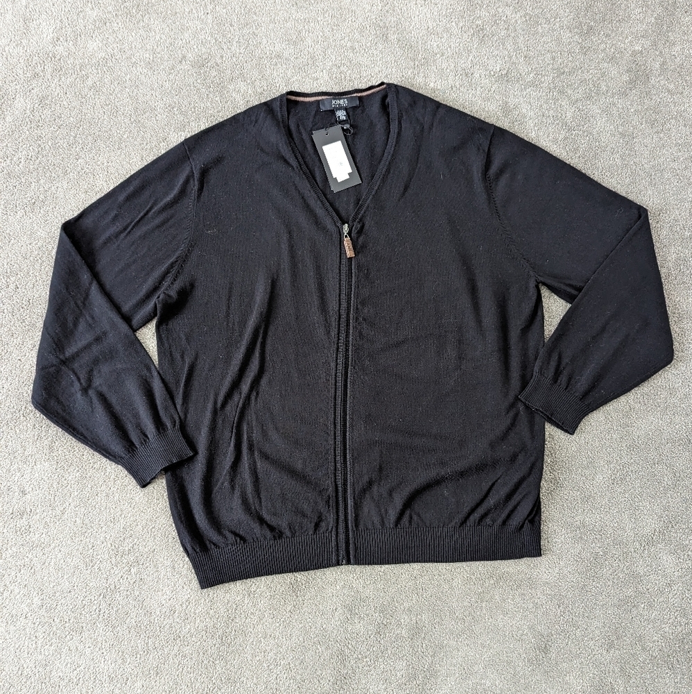 NEW Jones New York Men's Sweater Size XXL Cashmere Cotton V neck